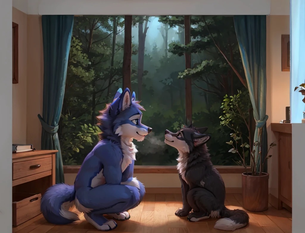 Toddler wolves, fantasy wolf cubs, twins, cute, ???'s bedroom, duo, shota, bed, pillows, blanket, T-shirt, bottomless, undressing, big eyes, mouth open, short legs, small, baseball hat, big butt, chubby, wide hips, masturbation, incest, , tail up, up turned eyebrows, sunlight, warm light, window, blocks on floor, books on floor, stuffed animal toys, (by taran fiddler)