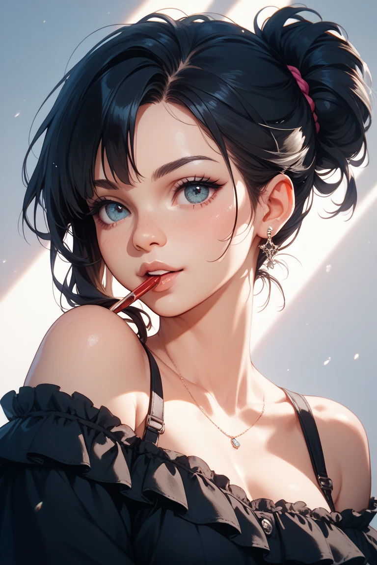 (BRANCA) MULHER LOIRA 35 ANOS hair tie in mouth, sensualizando, GOSTOSA, LINDA, CEMETERY BODY, (hair tie in mouth ), OLHOS CLAROS, short, messy hair, BATON PRETO, LINDA MULHER, ( MAIOR QUALIDADE, high resolution, 16K, SEM ERROS).