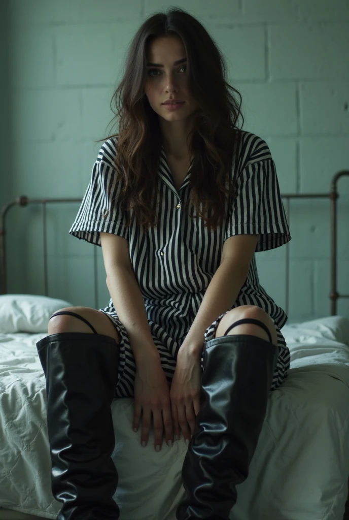 Girl wearing muddy frilly socks
