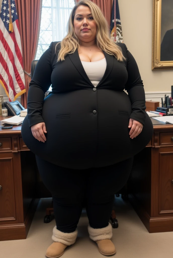 Extremely pregnant obese female lawyer