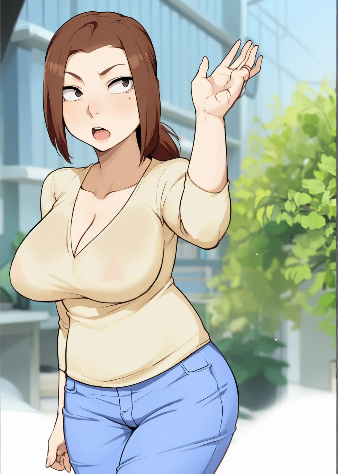 attractive korean woman, ripped muscle, muscular body, small breast, pale skin, smile(blush), nude, heels, necklace, sixpack abs, [ultra detailed skin:1.2], brown hair, wavy hair, 8k uhd, pussy, full body, crowd, public, night, standing, pubic hair, pussy_juice, closed eyes,
