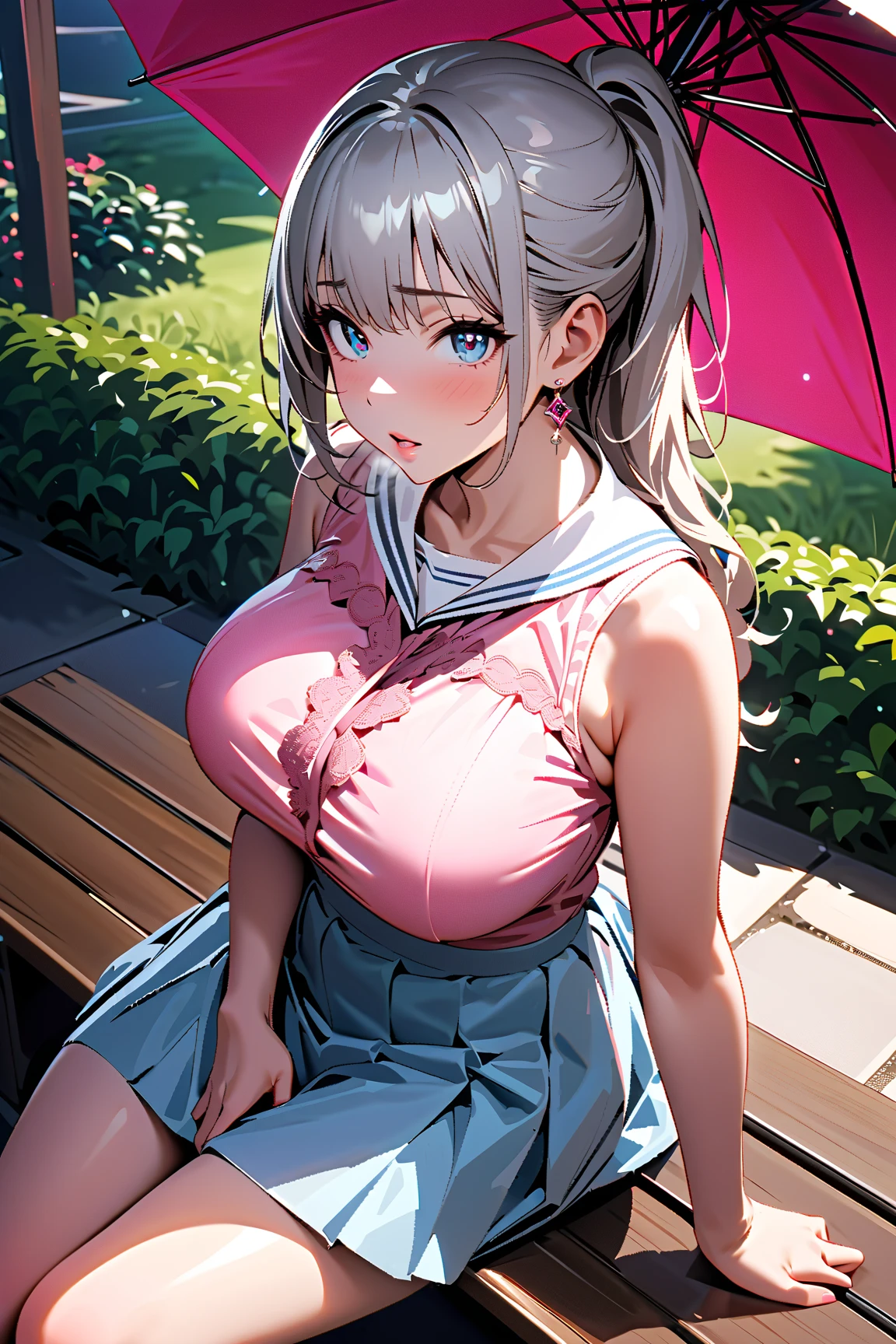 (masterpiece:1.2, highest quality), (realistic, photorealistic:1.4), beautiful illustrations, (movie lighting), Depth of written boundary, looking at the viewer, Front view, 1 girl, Asian, 15 years old, ((bob hair)), perfect face, Cute symmetrical face, shiny skin, asymmetrical bangs, Big eyes, shaved pussy, Anatomically perfect body, long eyelashes, thin, beautiful hair, beautiful face, fine and beautiful eyes, beautiful clavicle, beautiful body, beautiful breasts, beautiful thighs, beautiful feet, beautiful fingers, ((school uniform )), (vaginal sex:1.5), (beautiful scenery), Outdoor Exposure, droopy eye, (cum in pussy:1.5), sex, erotic, A hairless pussy, hetero, Phimosis, Inserting a penis into a pussy, (smile, Upper grade, Pink nipples)