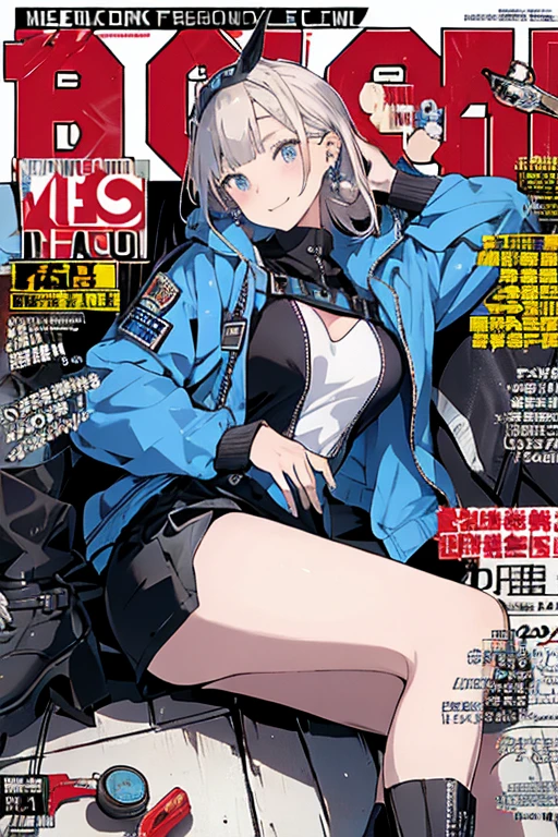 ((((best quality))), (((ultra detailed))), (((masterpiece))), illustration,(Magazine cover-style illustration of a fashionable woman in a vibrant outfit), posing in front of a colorful and dynamic background. She has a confident expression and is holding a statement accessory, The text on the cover should be bold and attention-grabbing, with the title of the magazine and a catchy headline. The overall style should be modern and trendy, with a focus on fashion and lifestyle),
wall ,crowds,fashion,Lipstick,ray tracing,depth of field, street,in public,day
1girl,solo,looking at viewer, glossy skin, contrapposto, navel, midriff, necklace, female focus,model,medium breasts, ,street,in public,police hat, police uniform, handcuffs,short shorts, arms crossed,
cool, see-through, school uniform,jitome,
,underboob,floating hair, sexy ,fine fabric emphasis, dynamic pose, negative space:0.35, realistic:1.33,