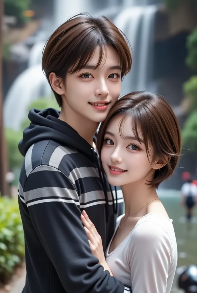 Cute couple , Boy and girl each other