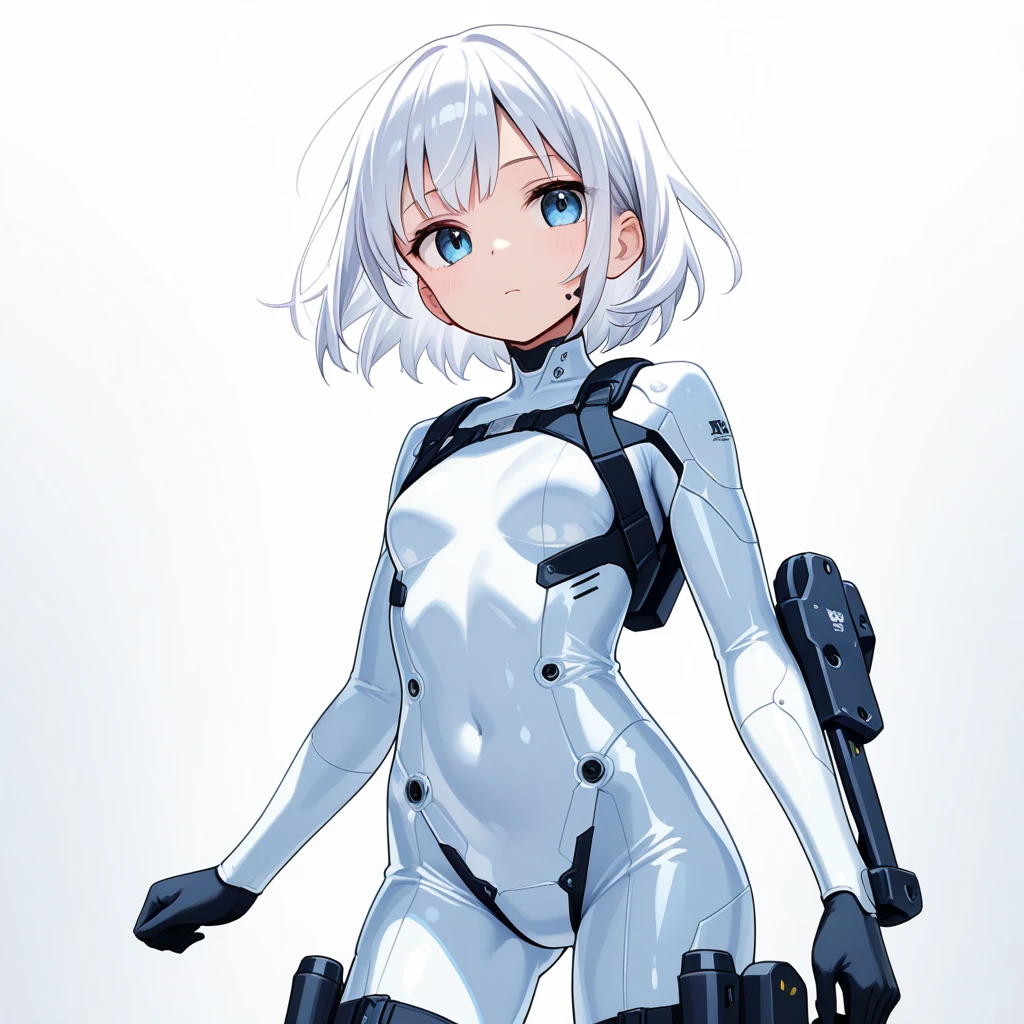 best quality,highly detailed,masterpiece,ultra-detailed,solo,1girl,(white background:1.5),(Delicate eyes),1girl, plugsuit, ayanami_rei, bodysuit, white_bodysuit, red_eyes, solo, simple_background, white_background, pilot_suit, short_hair, blue_hair, bangs, interface_headset, turtleneck, hair_between_eyes, skinny, parted_lips, looking_at_viewer, small_breasts,(wariza),