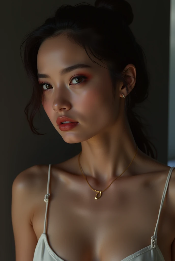 (masterpiece:1.3), (8 thousand, realistic, RAW photos, best quality: 1.4), (1 woman), (Lie down on your back in bed, Look up and spread your legs.),(shot looking at a woman'Whole body from top to bottom), (very sexy), (beautiful), (beautiful makeover), (유난히 beautiful realistic 얼굴), (beautiful 몸을 만드세요) , (beautiful 얼굴), (beautiful 얼굴), (long eyelashes), (double eyelid), (big bust) , (Strong body through exercise), (beautiful 복근), (beautiful heaps), (tall), (정말 beautiful 몸), (realistic face), (black hair. parted, long hair:1.3), (beautiful parted스타일), (realistic eyes), (really beautiful and delicate eyes), (realistic skin), (beautiful 피부), (nudity), (absurd), (attractive), (ultra high resolution), (extremely realistic), (very detailed), (golden ratio), (realistic 긴 다리), (realistic 팔), (necklace), (earring),(beautiful 손톱 매니큐어), (So beautiful and sexy)