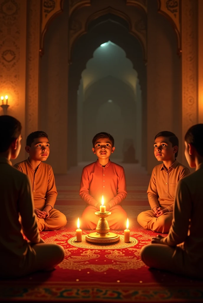 Adolescent boys describe the tea of Muslim religious shrines