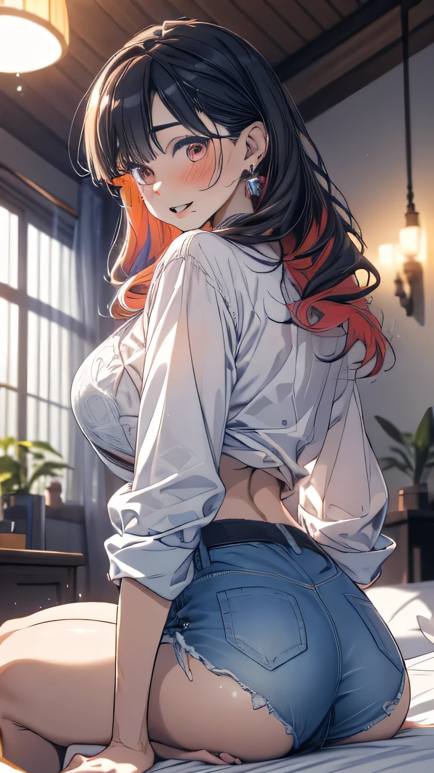 1female 1girls 1woman 2025 2d ai ai_assisted ai_generated anime anime_girl anime_style arstist_name ass ass_focus big_ass big_breasts blonde_hair blush breast breasts cameltoe cameltoe_focus clothed clothed_breasts clothed_female completely_naked completely_naked_female completely_nude completely_nude_female denim denim_shorts ear_piercing earrings female_focus female_only from_behind gradient_hair hi_res high_quality high_resolution highres huge_ass indoors jewelry kitagawa_marin large_breasts long_hair long_sleeves looking_at_viewer looking_back multicolored_hair no_bra no_panties no_panties_under_dress parted_lips patreon patreon_username piercing red_eyes seductive seductive_look seductive_pose shirt short_shorts shorts sitting skypassion smile solo solo_focus sono_bisque_doll_wa_koi_wo_suru stable_diffision thighs vagina_peek watermark white_shirt woman_focus woman_only
