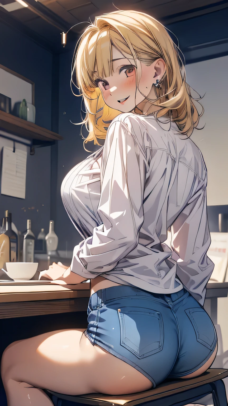 1female 1girls 1woman 2025 2d ai ai_assisted ai_generated anime anime_girl anime_style arstist_name ass ass_focus big_ass big_breasts blonde_hair blush breast breasts cameltoe cameltoe_focus clothed clothed_breasts clothed_female completely_naked completely_naked_female completely_nude completely_nude_female denim denim_shorts ear_piercing earrings female_focus female_only from_behind gradient_hair hi_res high_quality high_resolution highres huge_ass indoors jewelry kitagawa_marin large_breasts long_hair long_sleeves looking_at_viewer looking_back multicolored_hair no_bra no_panties no_panties_under_dress parted_lips patreon patreon_username piercing red_eyes seductive seductive_look seductive_pose shirt short_shorts shorts sitting skypassion smile solo solo_focus sono_bisque_doll_wa_koi_wo_suru stable_diffision thighs vagina_peek watermark white_shirt woman_focus woman_only
