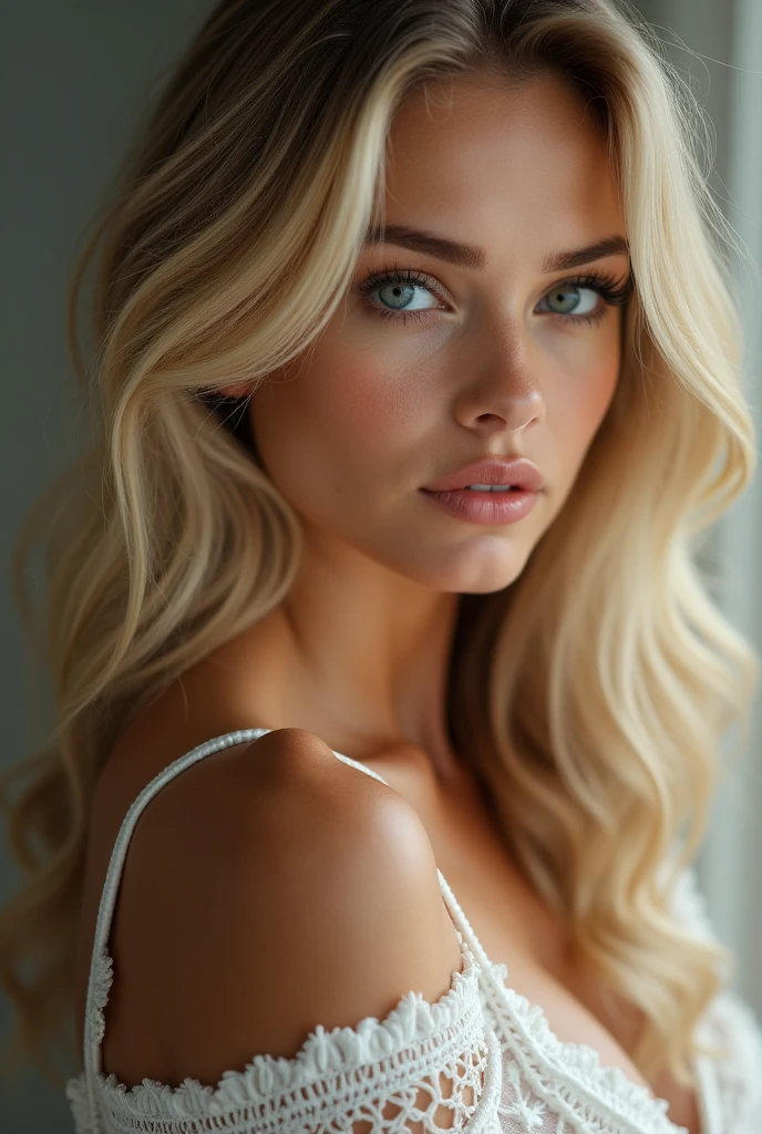 perfect lady,
(sharp focus:1.4), photo,
attractive woman, (beautiful face:1.95),
detailed eyes, luscious lips (cat eye makeup:0.2),
large eyes:0.7), toned body:1.45),
curly hair:0.1), blonde hair:0.9), very long hair,
big pointy breasts, wearing (shirt:0.2) sitting on a (couch:1.2),
moody lighting:1.2), depth of field, bokeh,
4K, HDR. by (James C. Christensen:1.2