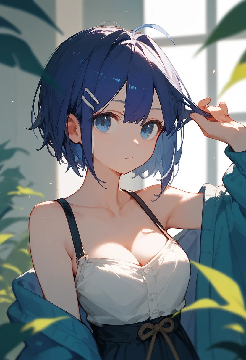 (Highest quality:1.4、masterpiece:1.4、Super detailed:1.4、8K:1.4)、(((night、very dark room、A room without windows、Surprised expression、bikini、Big eyes、Very cute face)))、F cup bust、Medium breast、Soft Breasts