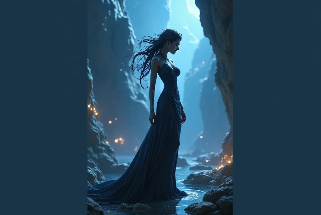 high details, best quality, 16k, [best detailed], masterpiece, best quality, (extremely detailed), a view from the rear (best details, Masterpiece, best quality), photorealistic, fantasy art, RPG art,  a portrait of a woman sitting in a pool by a waterfall at night, extremely beautiful human woman (best details, Masterpiece, best quality: 1.5), best detailed face (best details, Masterpiece, best quality: 1.3) black hair, long hair,  pale skin, dynamic eyes color, dynamic dressing  (best details, Masterpiece, best quality: 1.3), sitting in a pool  (best details, Masterpiece, best quality: 1.4), waterfall and natural pool in forest clearing  (best details, Masterpiece, best quality: 1.5), candles light  (best details, Masterpiece, best quality: 1.2), fantasy night, moon light, stars, fantasy_night
 fantasy night scenery, sense of serenity, atmosphere of tranquility, High Detail, Ultra High Quality, High Resolution, 16K Resolution, Ultra HD Pictures, Ultra Realistic, Clear Details, Realistic Detail, Ultra High Definition