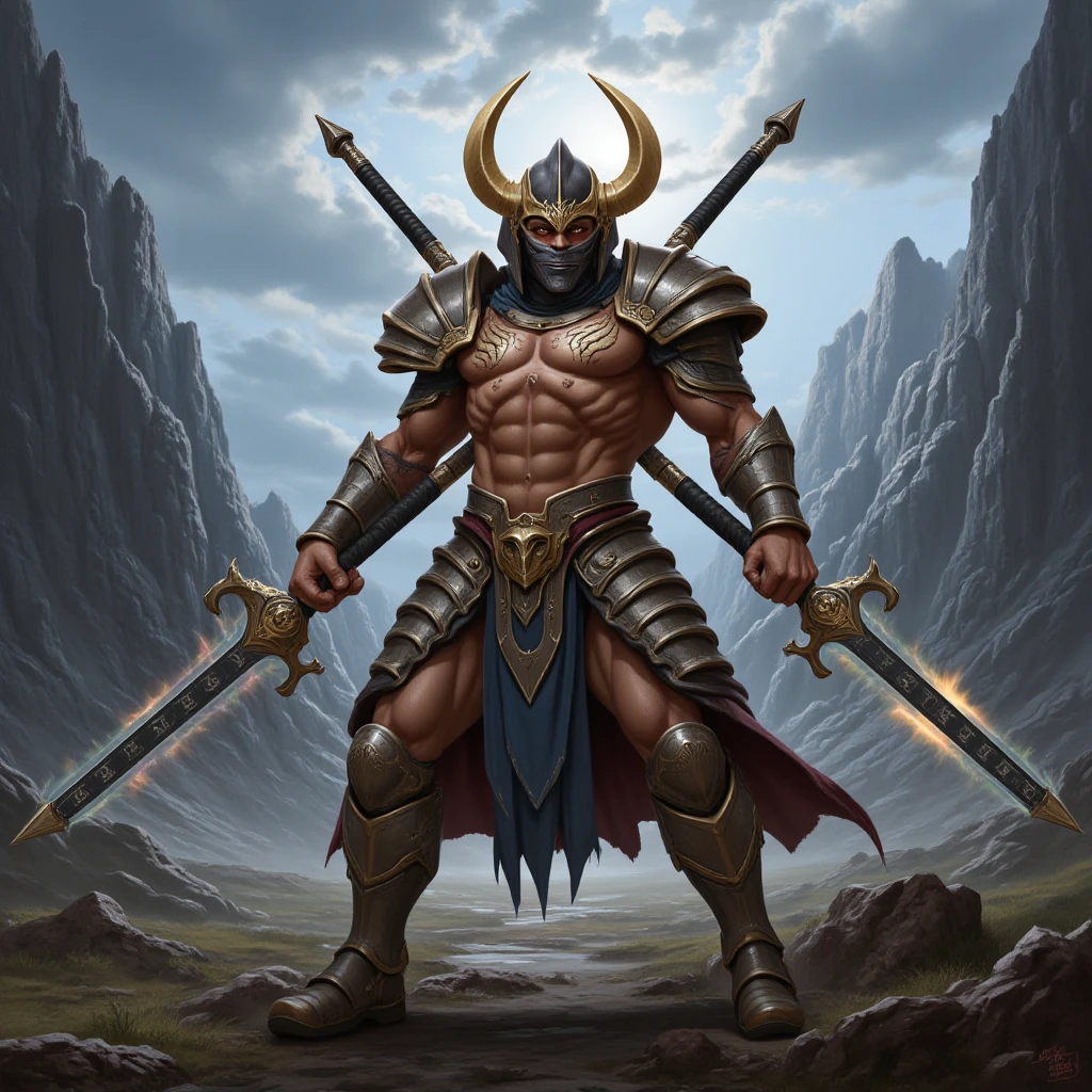Eagle warrior, by ageaus,comic book style, illustration, solo, abs, pecs, male, [[proud pose]], nipples, masterpiece, best art, armor, full body, furgonomics