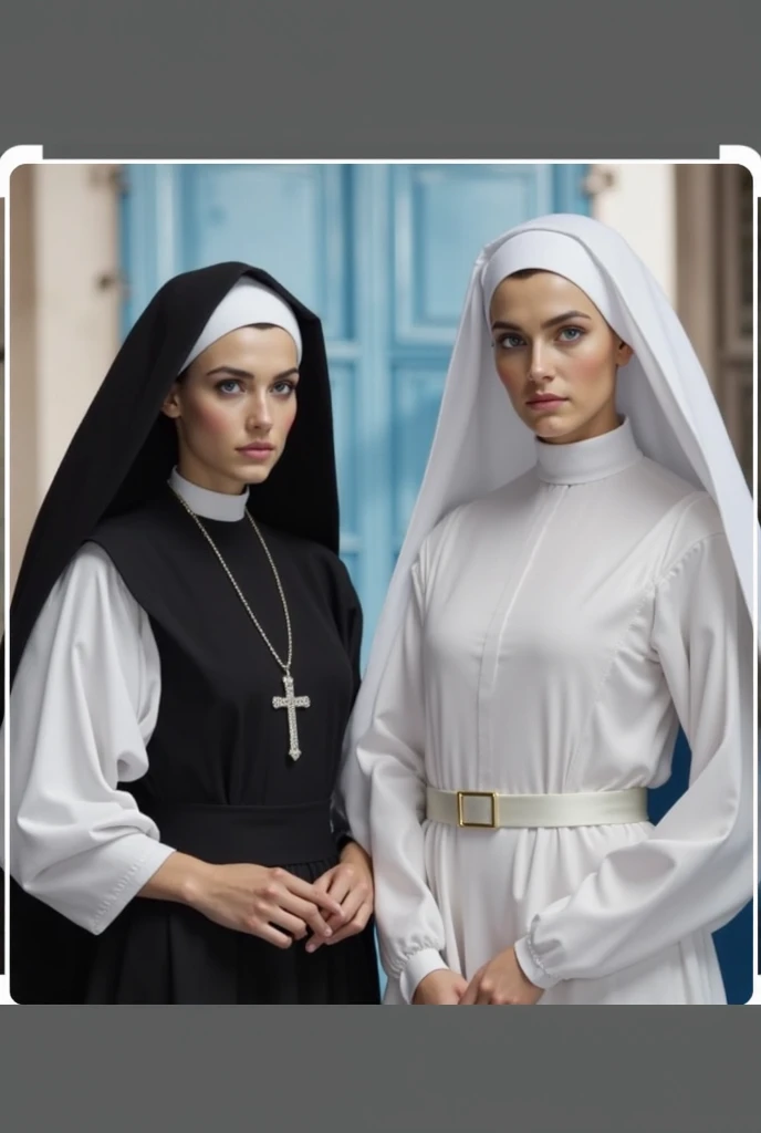 nun, Orthodox_nun, black cassock, female,