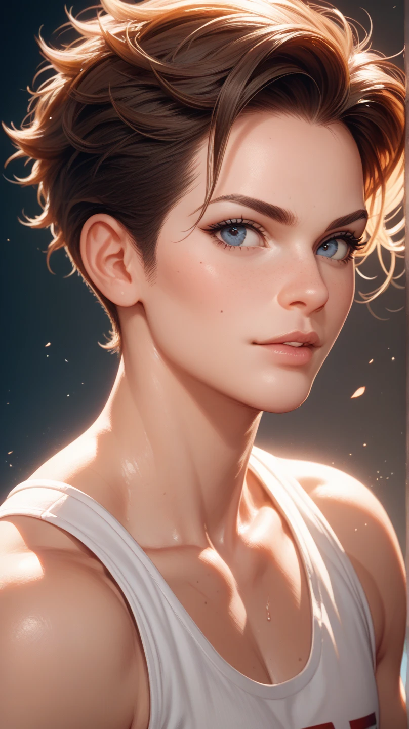 score_9, score_8_up, score_7_up, Realistic ,Handsome Tomboy short hair