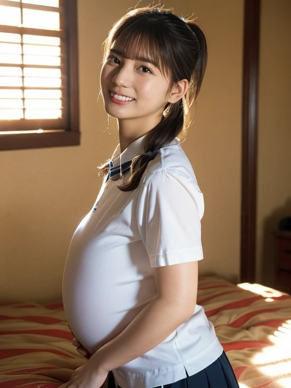Pregnant 7-month-old girl&#39;s clothes can&#39;t hide her big belly