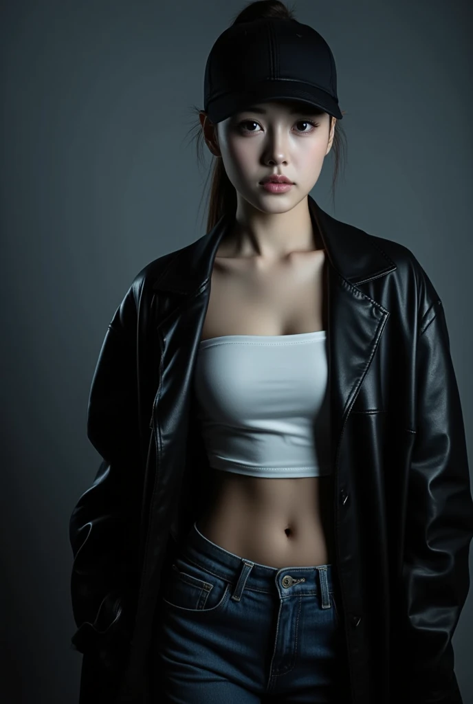 Kasumi, brown eyes, (best quality, ultra-detailed), (realistic:1.37), beautiful and detailed face, ultra-realistic texture, delicate face, delicate body, red lipstick, bright colors. High definition, 8K.