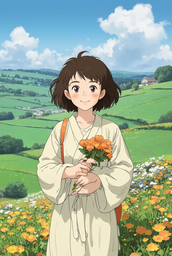 Turn this photo into a Ghibli drawing