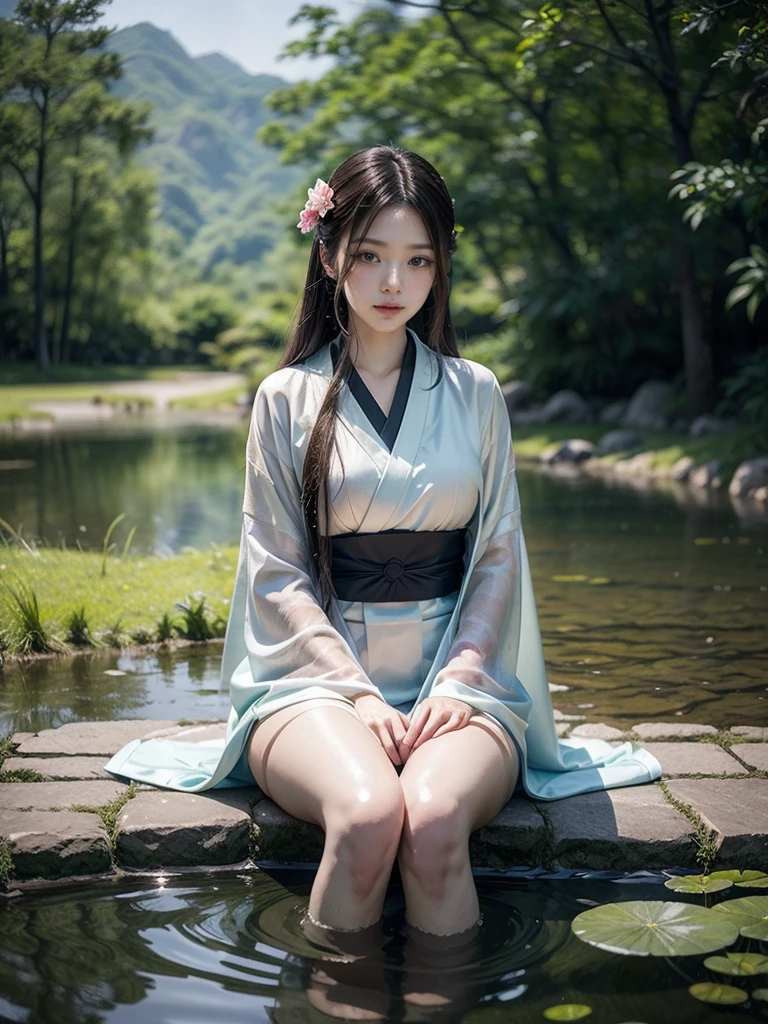 1 Girl,cherry_flowering,Hanfu,Open your legs,Ocean