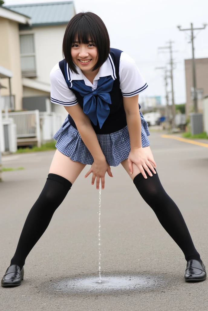 (２Split Photo:1.3)、Magazine Cover:1.3、Japanese,10 years old,Innocent face,Teenage Girl,cute,Primary school students,Private elementary school,uniform,Carrying a small red backpack,Summer clothes,Sitting、front、Cute smile、Laugh with your mouth wide open、((Semen dripping from the mouth:1.2))、Mouth full of semen:1.5、A lot of semen on the tongue、((Cloudy, thick semen))、whole body、Full Body、Semen dripping from the genitals、You can see the nipples、Not wearing a bra