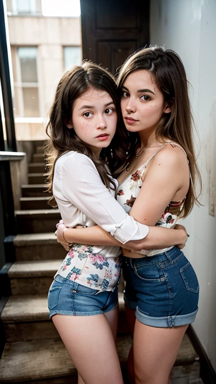 Two little agers. 12 year old posing for photo