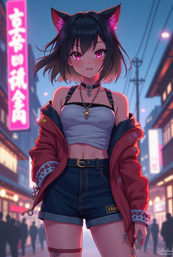 1girl, beautiful Korean girl, (Cute Loose Bob hair, flowing hair), (wearing a cropped bunny hoodie:1.5), (red lips, small breasts, toned stomach, eyelashes, aegyo sal), immersive background, global illumination, natural lighting, (beautiful detailed eyes, symmetrical eyes), (8k, RAW photo, masterpiece, High detail RAW color photo, highest quality, highly detailed CG unified 8K wallpapers), (best shadow, best illustration), physics-based rendering, high contrast, rich colors,
