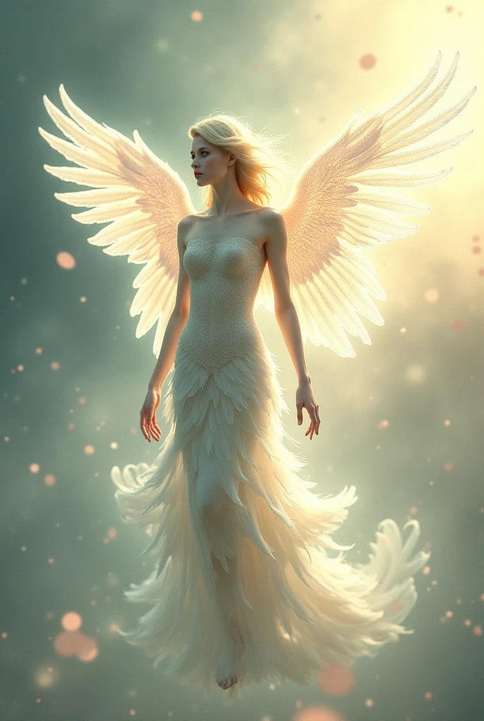 (((fullbody))) ANGELIC DELIGHT, BORN OF LIGHT, WINGED ANGELS, HEAVEN SENT, masterpiece, highly detailed, photorealistic, high resolution, spectral form, cinematic noir lighting, surreal photorealism, strong detailing