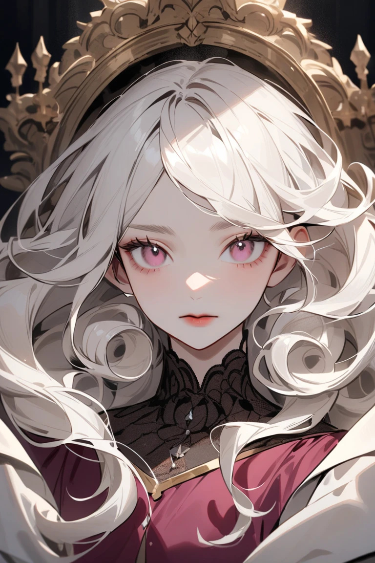 A painting of a woman with gray hair and an orange top, stunning anime face portrait, beautiful character painting, beautiful anime portrait, her image is rendered by red paint, presenting a stunning effect. The painting is very detailed, depicting women's faces and clothing. Her face has a creamy dripping effect, which makes the whole face more vivid. She wears a beautiful detailed outfit with pale gray hair. The proportions are accurate, and the costumes of the female characters are traditionally dressed, showing a classical charm.