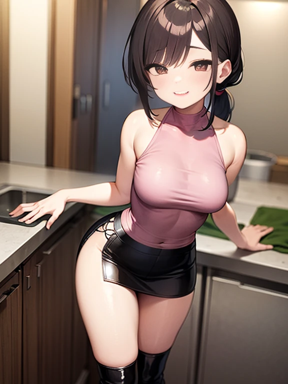 nsfw, solo girl, 18 years old woman , school uniform, skin dentation, kawaii face, delicate beautiful face ,well-proportioned face, blush, embarrassed face, slender body, sweaty body, small tits, perky breast, (((protuberance at the tip of the chest))), hands are on knee, (open legs), kneeling, ultra detailed, (masterpiece:1.5), (best quality:1.2), 8k, hd, highres, a professional photograph, exquisite detail, sharp-focus, award-winning photograph, small-catchlight, beautiful lighting, facial-symmetry, full body, transparent wall lavatory, (camel toe), wet crotch, bottomless