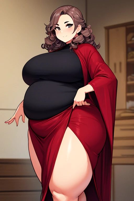 Mature female, plump, medieval, Native dress, full body image