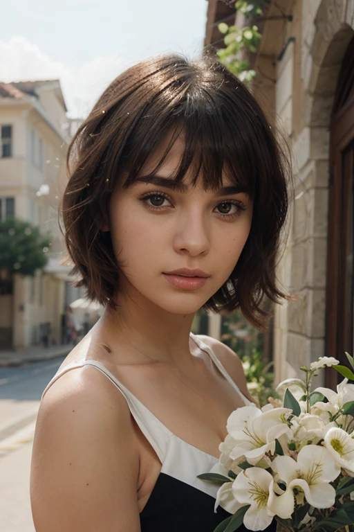 (masterpiece:1.3),(best quality:1.3),8k, highestres, absurdres, perfect composition, delicate, realistic proportions, ultra sharp, beautiful, stunning beauty, beautiful detailed eyes, textured skin, perfect face, Canon50, perfect shadows, symmetrical face, <lora:Wolvie_putr1c1ntra_v1.2:1> putr1c1ntra, 1girl, slim, pixie cut, bangs,