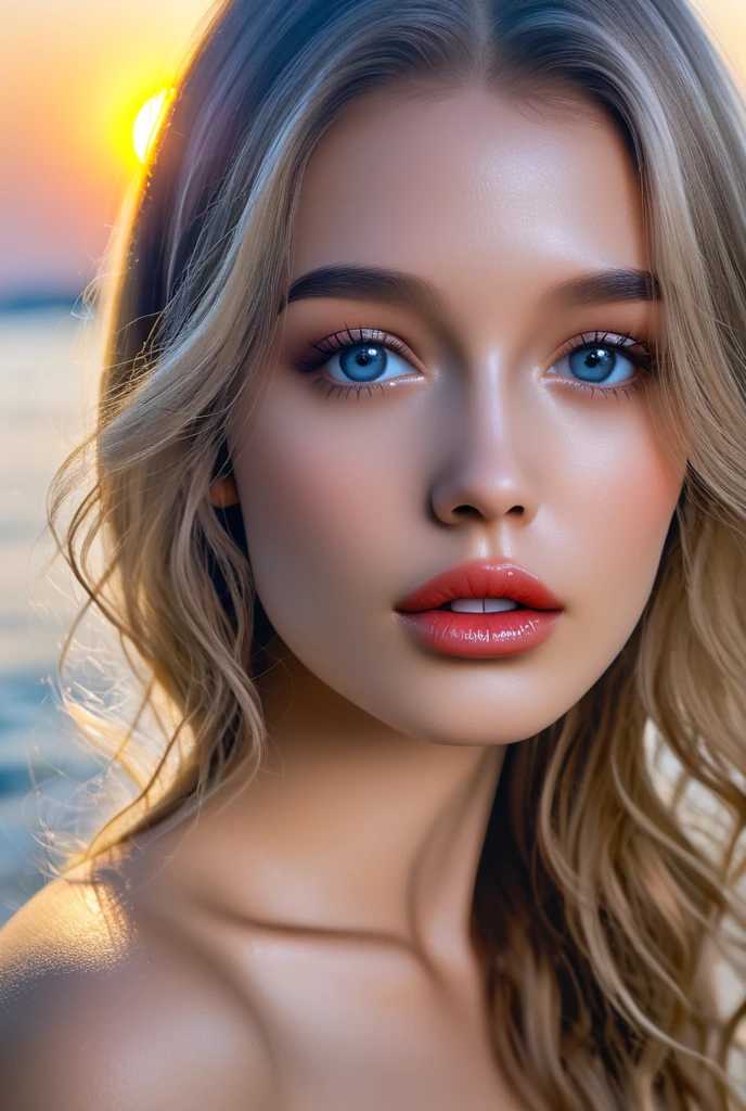 Long light brown hair, (blue eyes), woman, detailed eyes, pouty lips, dressed in pastel dress, wearing bunny ears, dark, dynamic pose, (8k, RAW photo, photorealistic), (lots of eyelashes, best quality, ultra high resolution, wide light, detailed eyes, natural color, picture from distance, hair with many details, beautiful, medium breasts, 8k artgerm bokeh, fanart best artstation, render photorealistic, art in the style of guweiz, inspired by WLOP, ig model | artgerm, deviantart artstation cgscosiety, landscape view, full image, full body, landscape, smiling
