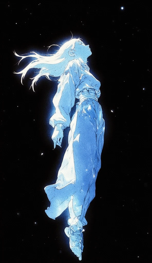 A Japanese male ghost that looks like a human-shaped jewel。He has the Brocken spectre on his back。