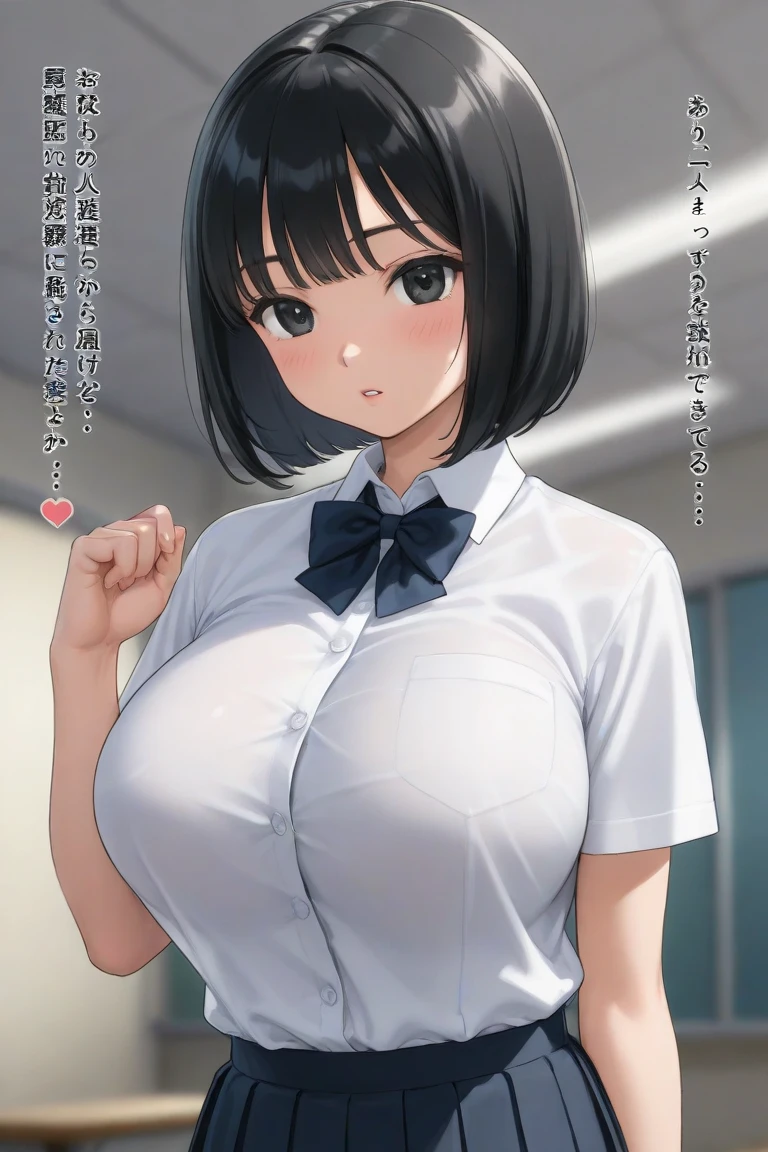 ((highest quality)), ((masterpiece)), (detailed), (Character Focus、breast focus,Upper Body), Anime 2D Rendering, Realistic young anime woman,
Five Fingers, Perfect Face, Beautiful fine details, Beautiful body, Beautiful breasts, Beautiful thighs, ((big breasts))、Beautiful feet, (White beautiful skin), 、One Girl,
Gal、Black Hair、(short hair),
(Black Bra、Black Pants)、((Collared short-sleeved shirt, White shirt, Blue plaid pleated skirt, Blue tie))、(Knee-high stockings),
Wicked Smile、((Grin))、(walking, (OK sign))、She turns her face and body towards the viewer,A pretty face and a charming smile,Are standing、
