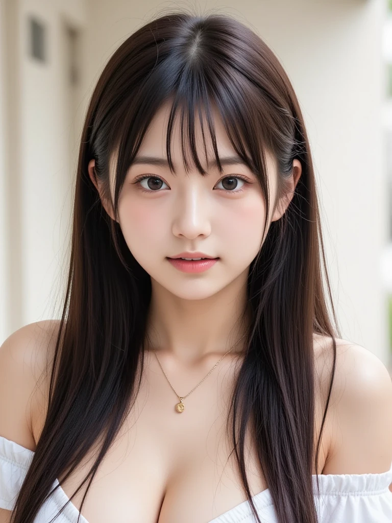 (RAW photo, best quality), (realistic, photo-realistic:1.3), best quality ,masterpiece, an extremely delicate and beautiful, extremely detailed ,CG ,unity ,8k wallpaper, Amazing, finely detail, masterpiece,best quality, extremely detailed CG unity 8k wallpaper,huge filesize , ultra-detailed, highres, extremely detailed, iu,asymmetrical bangs,short bangs,bangs,pureerosface_v1,beautiful detailed girl, extremely detailed eyes and face, beautiful detailed eyes,light on face,looking at viewer, straight-on, staring, closed mouth,black hair,hair over shoulder, alternate hair length, disheveled hair, wavy hair, (short_ponytail:1.1), collarbone, bare shoulders, longeyelashes, lace ,lace trim,1girl,<lora:koreanDollLikeness_v15:0.4>, <lora:JabamiYumeko_jyV1:0.6>,