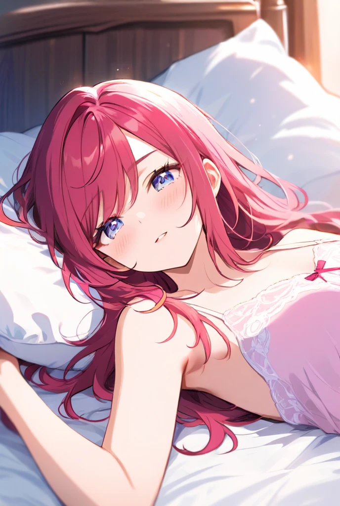 (Highest quality, 4K, 8k, High Resolutiの上, masterpiece:1.2), Very detailed, Picturesque, Anime-style photos, Photo Animatiの上:1.37)、Japanese high school student、(red Hair)、(Medium long hair)、ster ornament、On the bed、1 boy and 1girl are having sex、doggystyle、lying on her stomach、Ecstasy face、trembling、Sweat、Drooling、crying、vapor、Black choke、Completely naked、Nakano Ichika