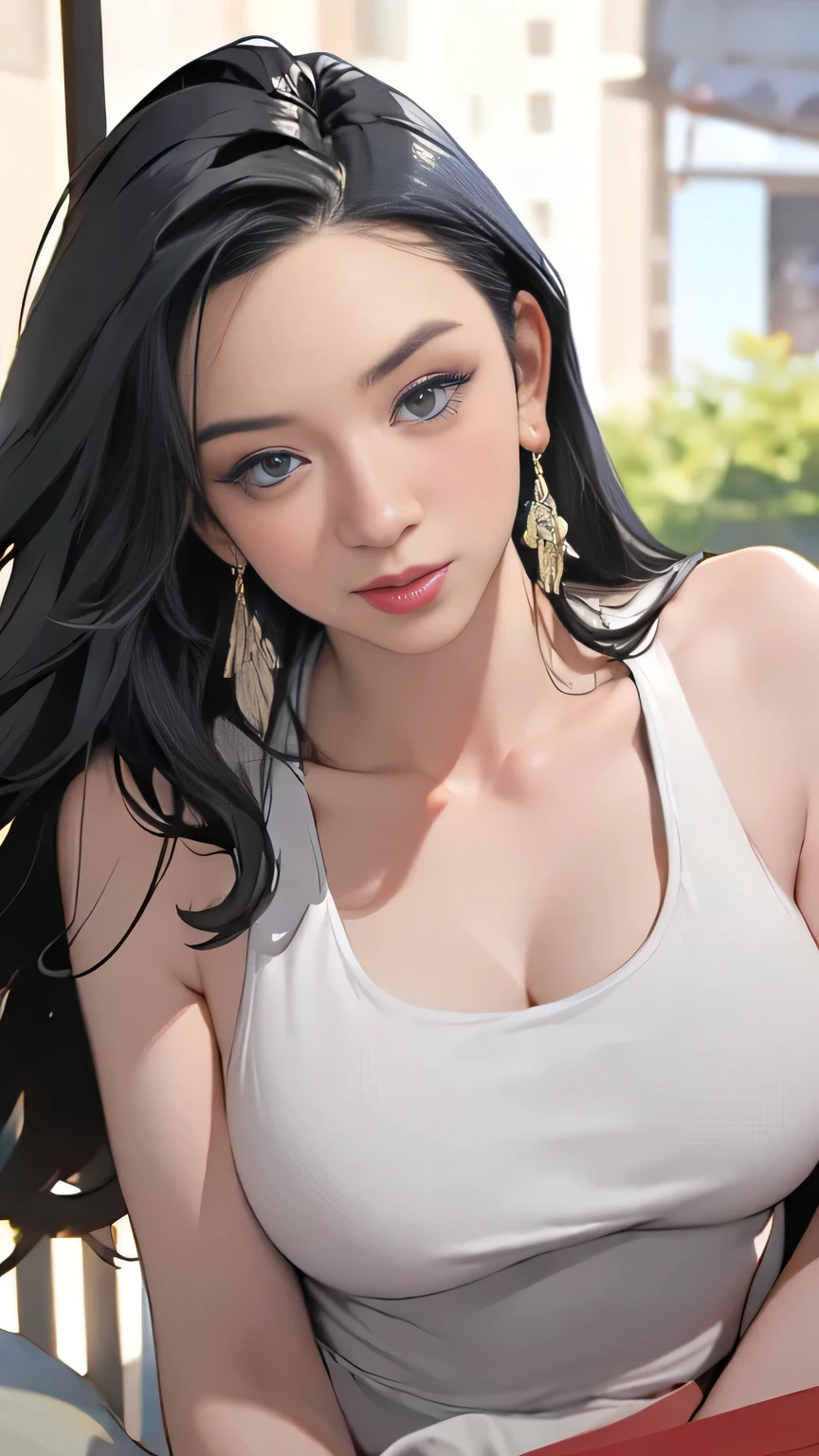 Realistic、girls real two face、pov, close to body、chest adhesions、Cleavage-enhancing clothing、coastal、sexually、exquisite female body、fascinating breasts、the most beautiful woman ever、