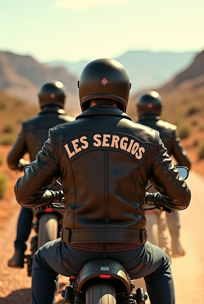 An image of a man on a sports bike wearing a sweatshirt that says sexologists bikers and wearing an AGV sports motorcycle helmet with the visor closed and with motorcycles in the background and two women in bikinis next to him wearing an AGV motorcycle helmet with the visor closed