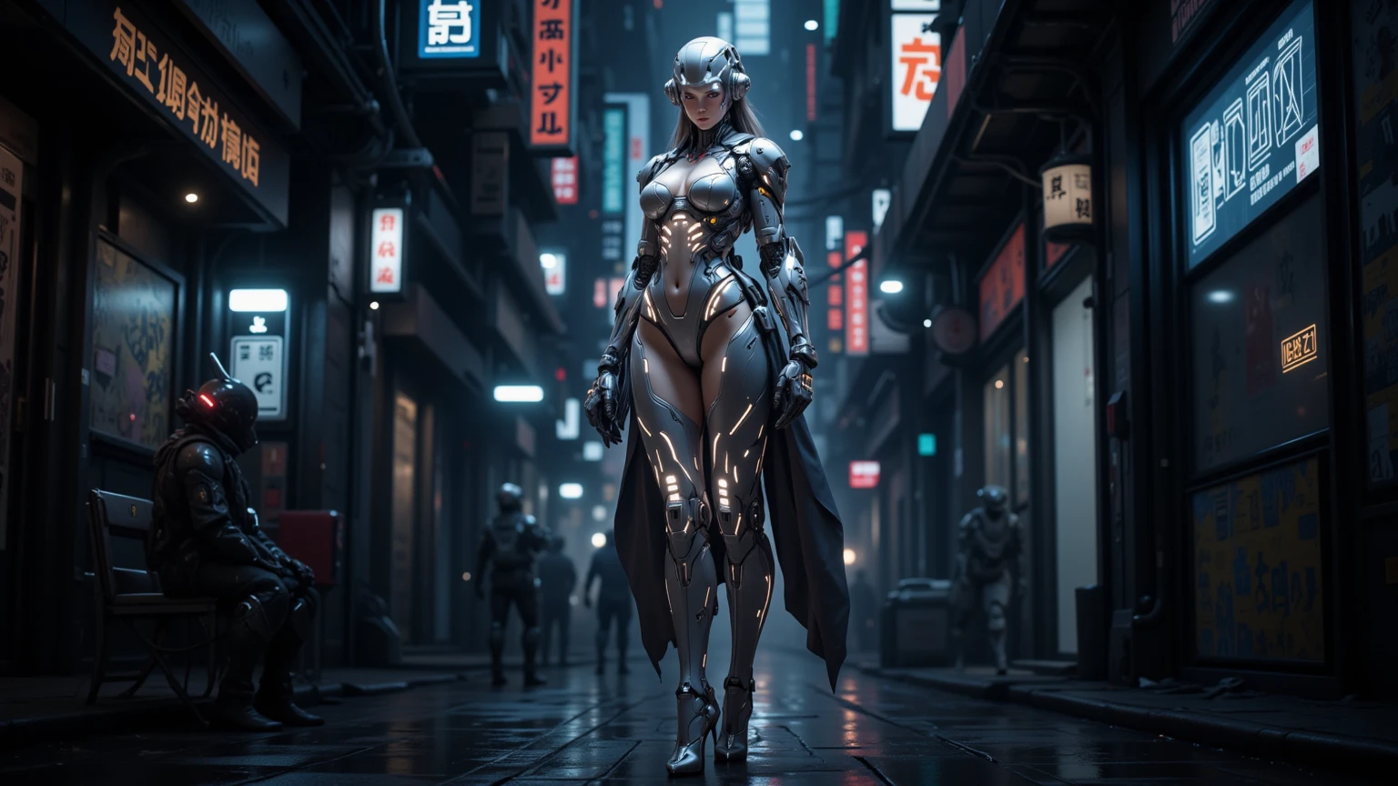 <lora:Cyberpunk-000010:0.8>,cyberpunk,1girl,full body,, (masterpiece, best quality, high quality, highres, ultra-detailed),