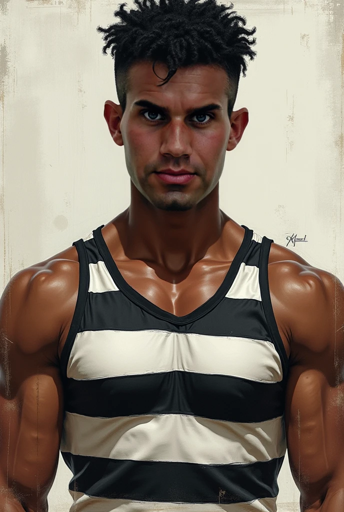 A real version of the body of a 16-year-old Mexican boy from neck to waist

