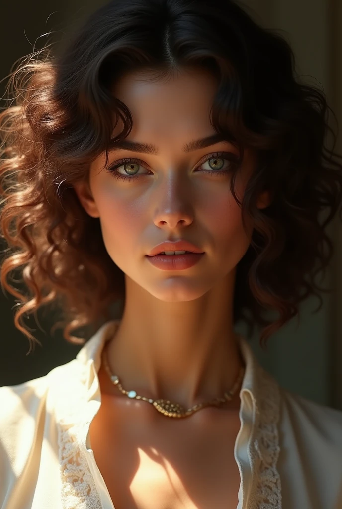 (((beautiful woman in a church)))), [wearing a white dress], [red_matte_makeup:2], [blue_eyes:4], matte_makeup RAW,, Nikon Z 14mm ultra-wide-angle lens, award-winning glamour photography, ((best quality)), ((masterpiece)), ((realistic)), subsurface scattering, radiant light rays, high resolution, detailed facial features, high detail, sharp focus, smooth, aesthetic, extremely detailed, (extremely detailed eyes, extremely detailed iris),  extremely detailed hair, extremely detailed skin, extremely detailed clothing, octane rendering, photorealistic, post-processing, maximum details, realistic shadows, roughness, natural skin texture, real life, ultra-realistic, photorealism, photography, 8k UHD, photography, hdr, intricate, elegant, highly detailed, sharp focus, stunning, beautiful, beautiful, (photorealistic), (realistic), teacher, solo, highly detailed, masterpiece, ultra-detailed, illustration,  [(color colors of psychedelic explosion painting:1.21)::0.2], brown skin, ((curly hair)), brown and detailed eyes, intricate face, black background, simple background, dear, high contrast, (secret: 0.9),