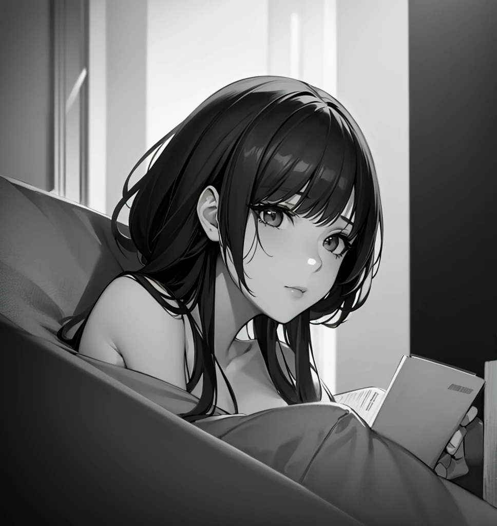 (line art), (a housewife, skirt, drooping eyes, realistic skin), (focus on her panties with all sorts of pattern, ecstasy, shame, (masturbation, spread her legs, outside, touch her vagina with her hand),