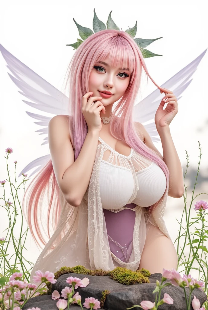 In the mystical realm of heaven, the girl's body radiates a soft glow, resembling a cluster of rose-colored light emanating from delicate contours. This vibrant portrait of beauty shines amidst a backdrop of gentle light. Her skin, as smooth as silk, exudes purity beneath the enchanting tapestry of ethereal light, creating an angelic allure that captivates the heart.
Her eyes, akin to precious gems, sparkle within the soft glow. Peering deeply into them reveals a world of refinement and serene soulfulness. Tiny wings emerge gracefully from her back, soft as flower petals, unfolding like symbols of and grace.
The curve of her lips forms a blossoming smile, a smile of boundless happiness. This radiant expression illuminates the surroundings like sunlight, the space glitter with joy. Her long, lustrous hair flows like golden ribbons, gently swaying with the breeze, akin to the flags of love and sophistication.
Tiny hands delicately touch the air, resembling small blossoms scattered around. With each step, she moves gracefully, her slender feet resembling angelic wings, leaving imprints of happiness on the canvas of the celestial realm. The light emanating from her body signifies not only outer beauty but also serves as a symbol of a pure soul and boundless love.Realistic, 4k, 8k, high resolution, thighs, wide hips, lamia, miia, snake girl, seductive girl, (sfw) safe for work, Monster musume, masterpiece, best quality, ultra detailed, sexy, at home, perfect body, perfect Proportions, beatiful detailed face, muscleig natural breastig breasts:1.3),((nude)),((vagina)),(((nude)),((nude))