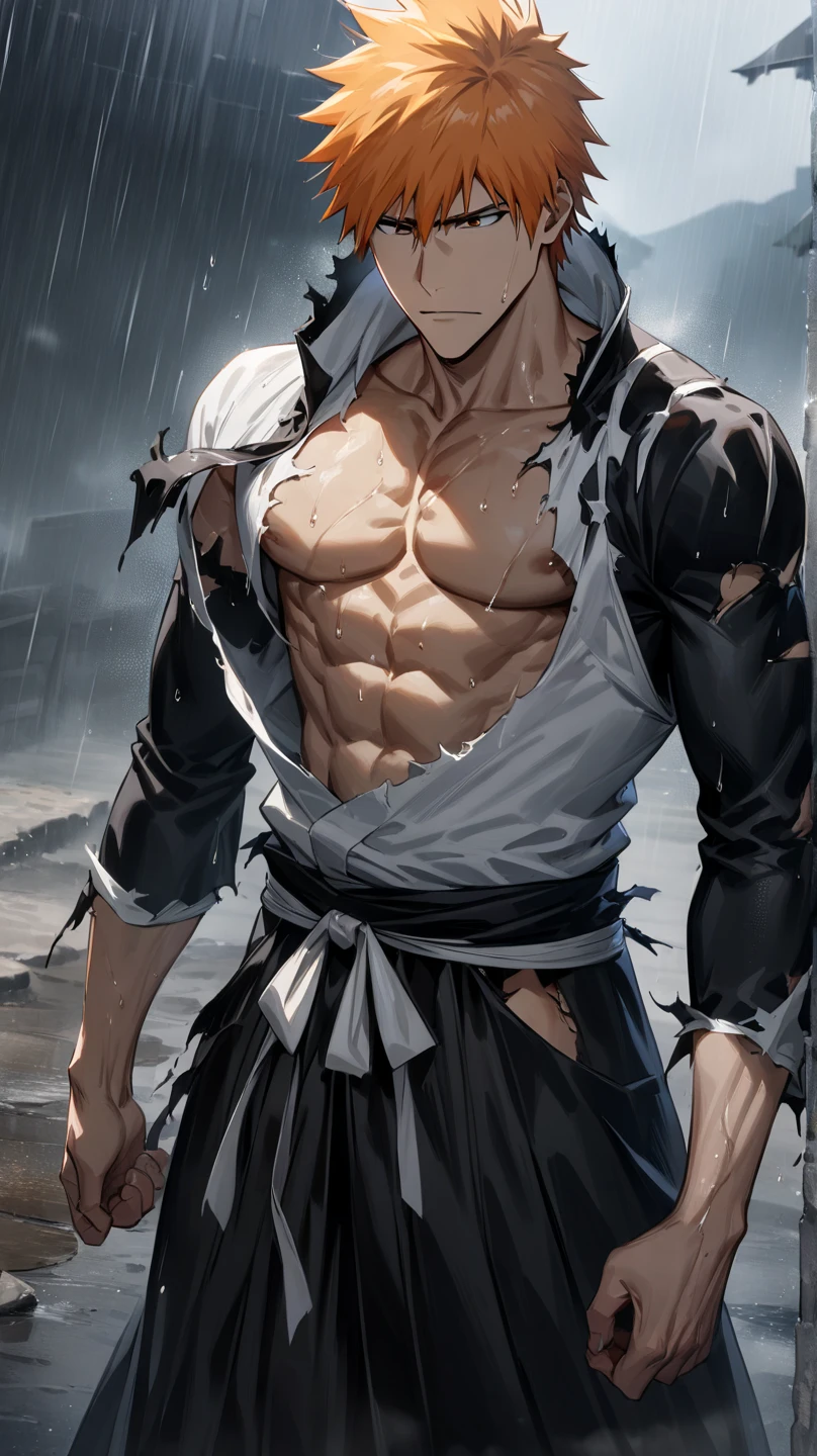 (masterpiece, best quality:1.2), cowboy shot, solo, male focus, 1boy, itadori yuji, facial mark, grin, looking at viewer, hand in pocket, , black jacket, hood