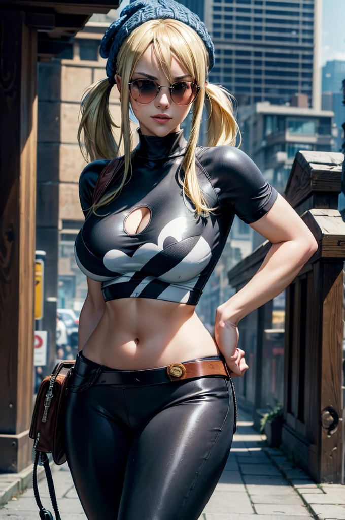 <lora:magik_2-09:1>1girl, magik_xmen, midriff, cleavage cutout, (semirealistic:1.2),street,, (masterpiece, top quality, best quality,detailed,highres, official art, beautiful and aesthetic,:1.2),colorful,8k