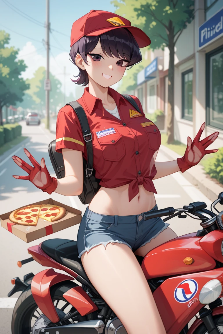 (8K), (best quality: 1.2), (actual), (lifelike: 1.37), ultra high definition, 1 girl, Lovely, Smile, Keep your mouth shut, Beautiful details, Beautiful nose, whole body, wet hair, giant darcefo, pork, Uniforms, thigh  