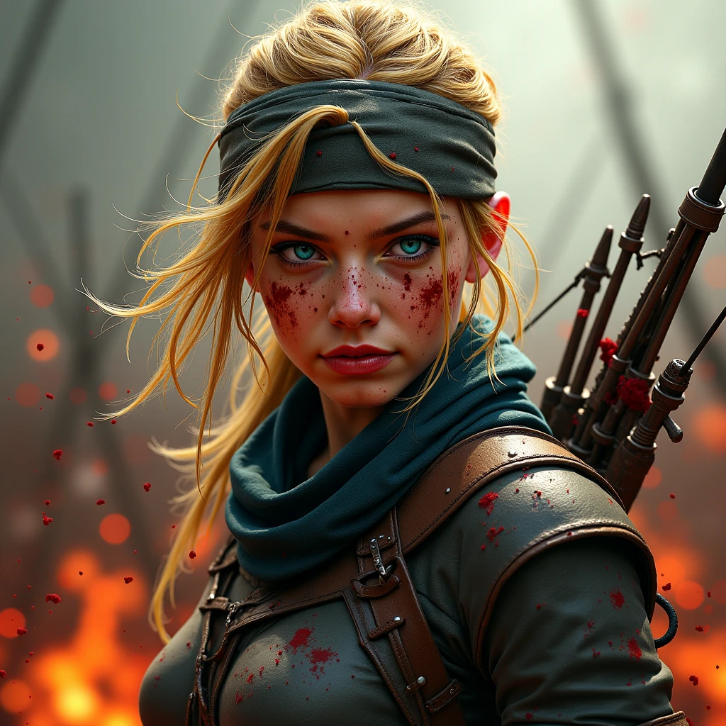 fantasy painting, closeup a beautiful female swinging a hammer, anvil, forge, grunge, sweat, tired, exhausted, medieval, hd, ultra detailed