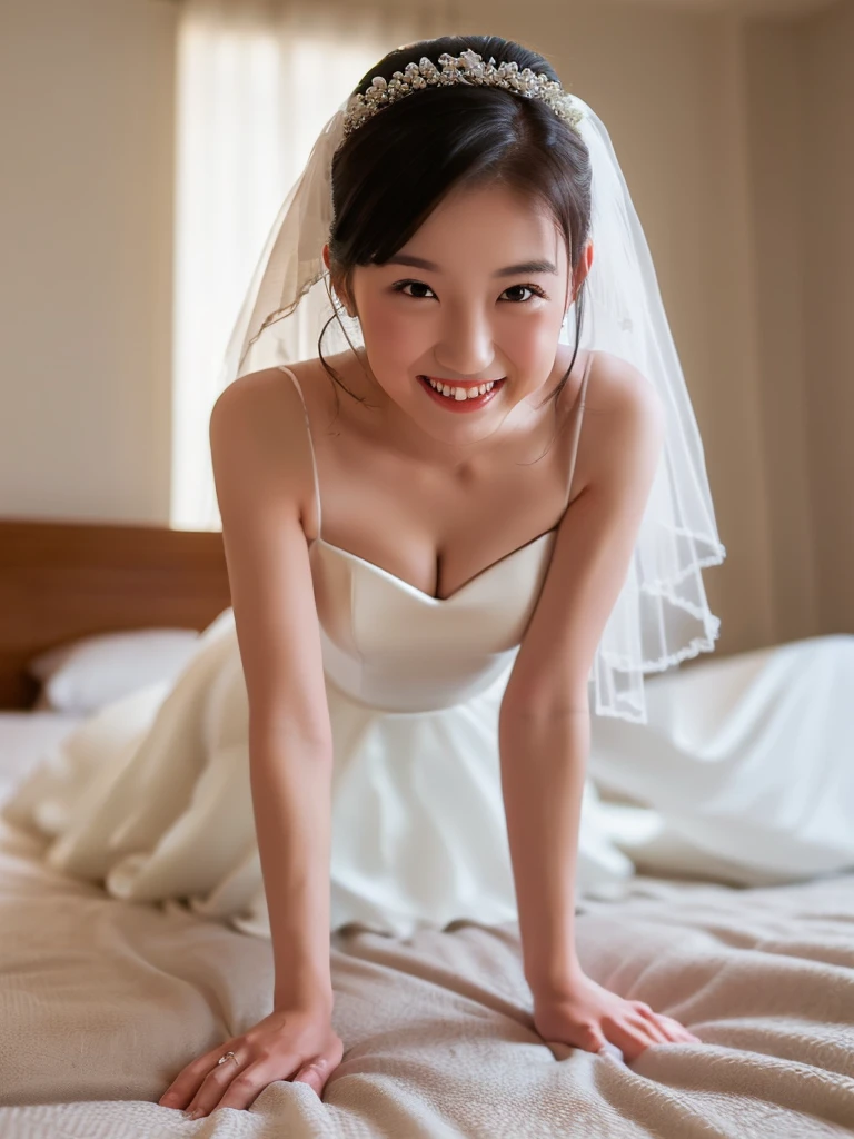 Beauty flower marriage、wearing a wedding dress、jaw-dropping beauty、Sitting with your knees bent on the stairs、Smile of shame、Green lighting、4K, 8K, Background blur, Colorful, Vivid colors, shinny skin、Exposed thighs!!!、Colorful, Vivid colors, shinny skin、Exposed thighs!!!、NSFW、