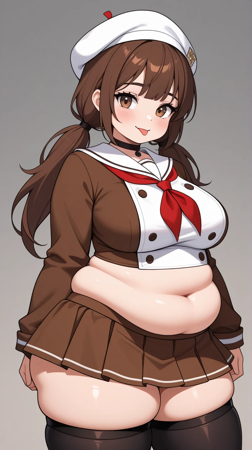 A girl wearing a white diaper, Big booty, Curvaceous loot, Brown Hair,Light brown eyes,Muscular!!,Blushed,Troubled expression,steam,Sweat,Steam coming from the body,She wears a white plastic diaper!!,Big Ass!!,pigtails,BIG Boned,