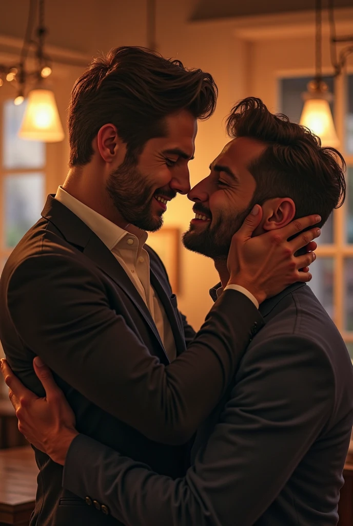 men kissing 